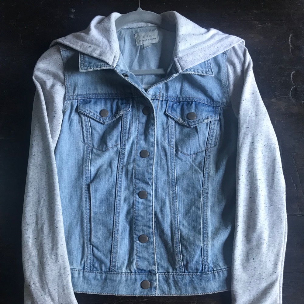 Hinge light denim hoodie